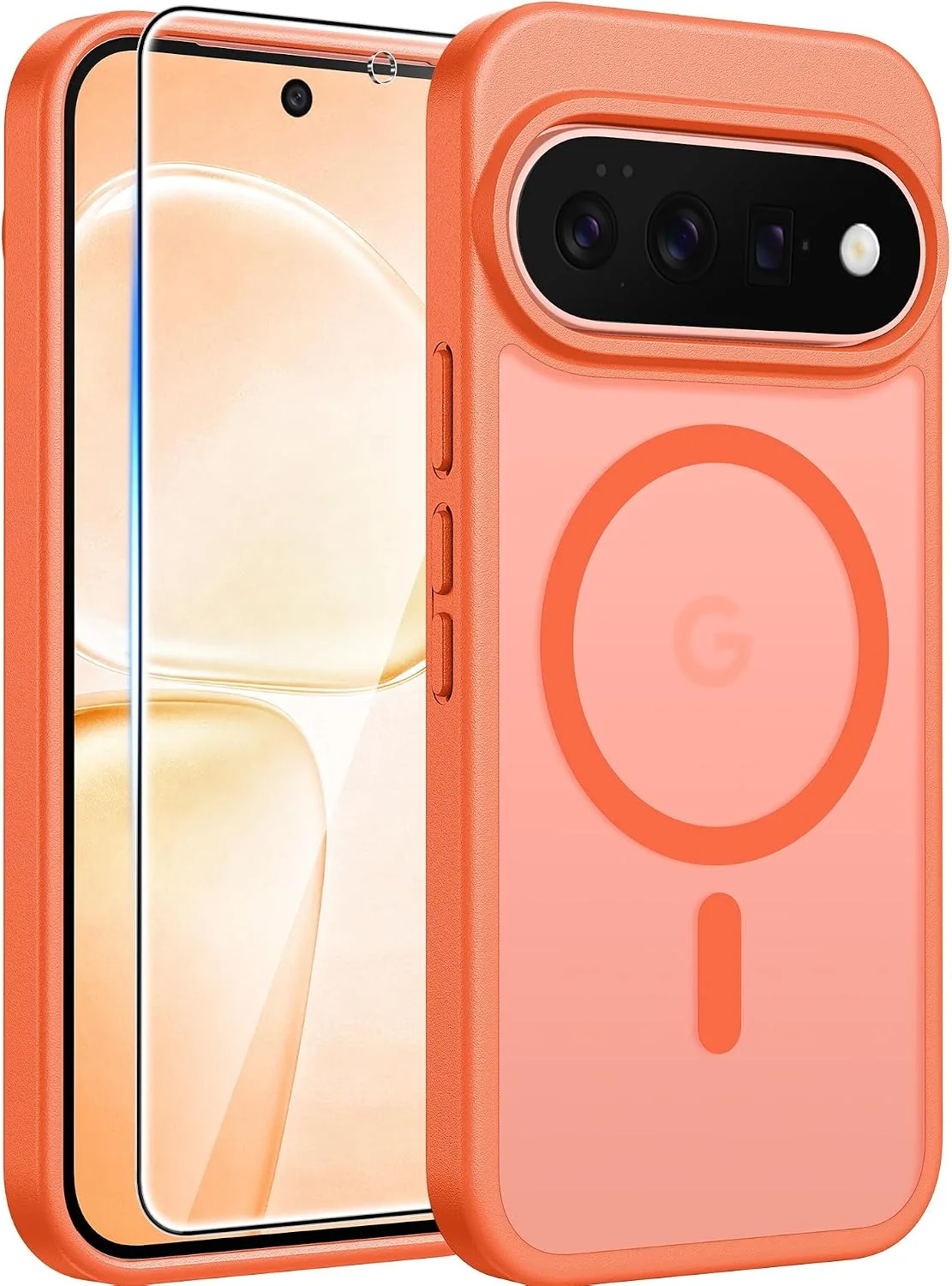 FNTCASE for Google Pixel 11 Pro XL Case Fit for MagSafe Neon Orange