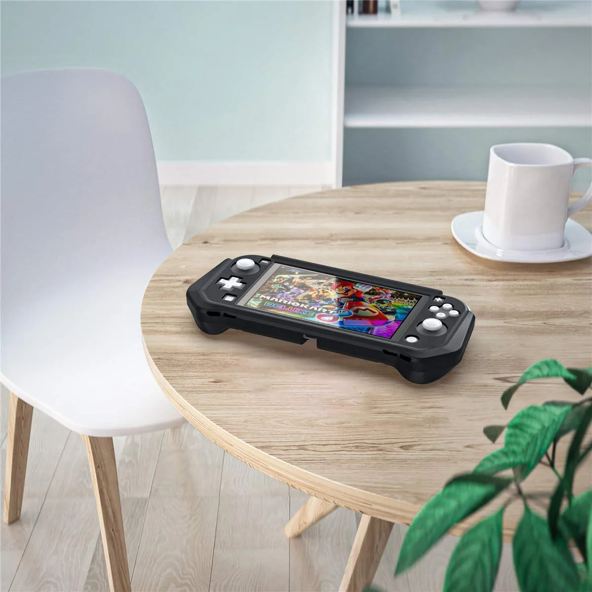 iNOTOGG Compatible with Nintendo Switch Lite Screen Protector Case Cover with Hand Grip, Detachable Protective Case with Shockproof and Anti-Scratch Design for Nintendo Switch Lite, Black