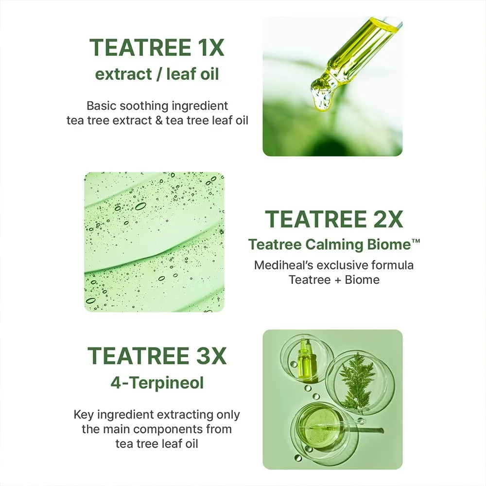 Mediheal Best Korean Sheet Mask - Tea Tree Essential Face Mask 10 Sheets For All Skin Types Korean Best Sheet Mask Soothing Calming
