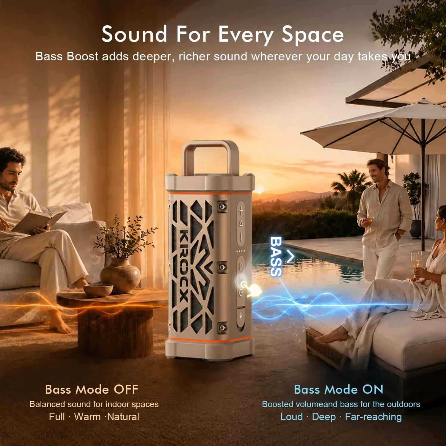 TRAVOR Premium Magnetic Bluetooth Speaker for Patio, Boat & Outdoor