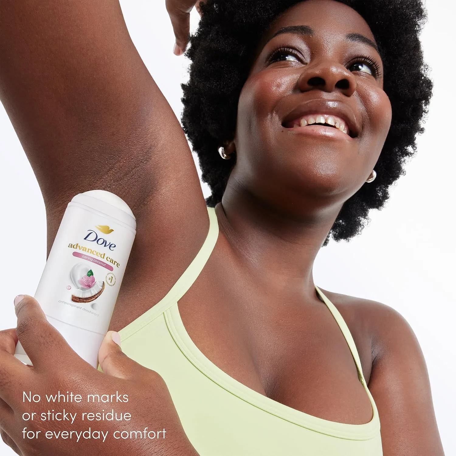 Dove Advanced Care Antiperspirant Caring Coconut, 2 Count Deodorant Stick for Women, for 48 Hour Protection And Soft And Comfortable Underarms, 2.6 oz