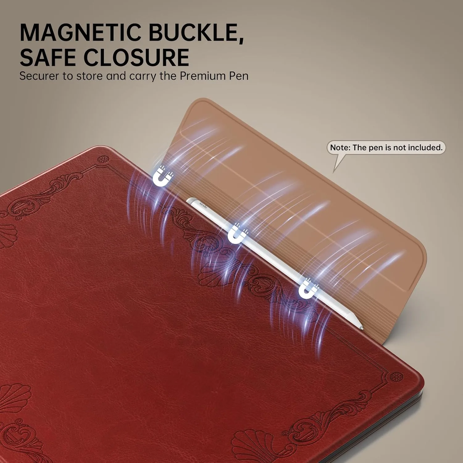 MoKo Magnetic Case for 11" Kindle Scribe 3rd & Colorsoft 1st, Vintage Style