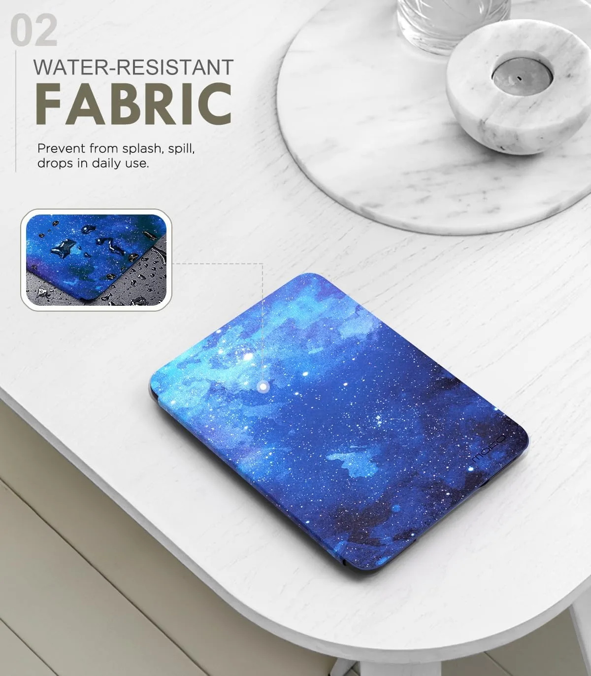 Moko Case for 7" Kindle Paperwhite 12th Gen 2024/Colorsoft, Blue Starry Sky