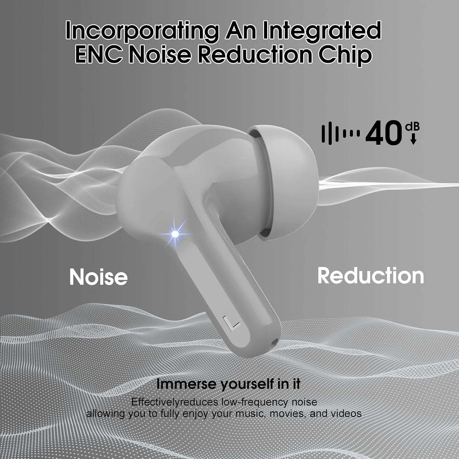 Wireless Earbuds, Bluetooth 5.4 Headphones HiFi Stereo, Bluetooth Earbuds