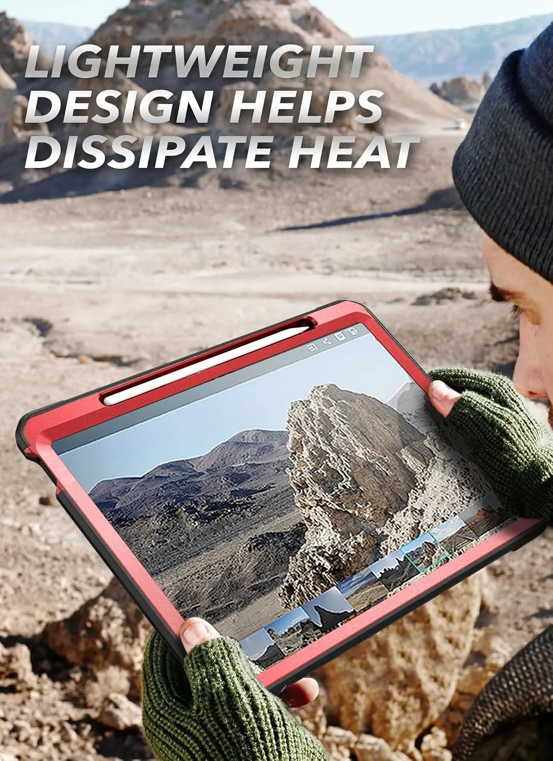 SUPCASE for iPad 11th Gen A16 11" 2025 Case with Screen Protector, Red