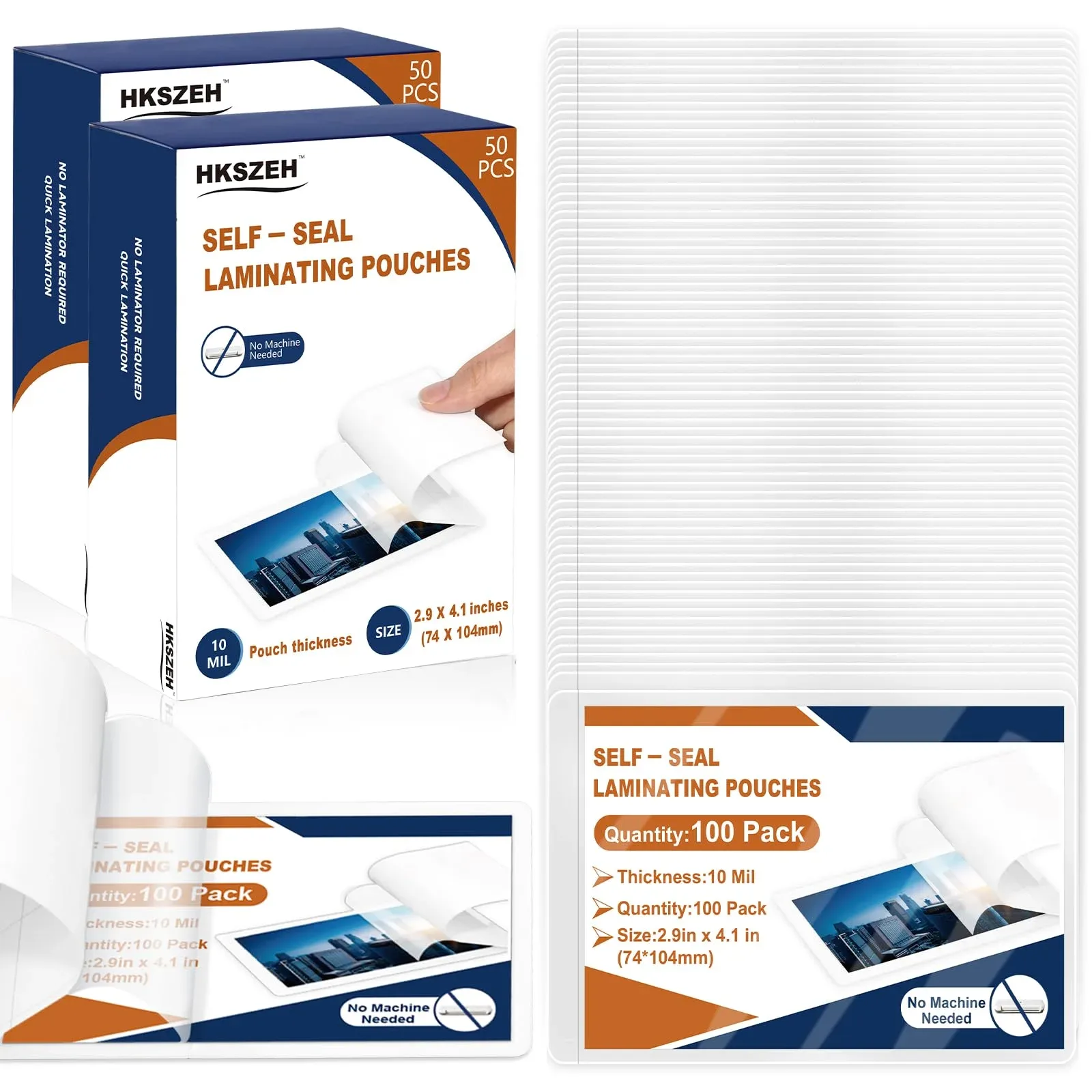 Micas para plastificar autoadhesivas 2.5x3.5 pulgadas 100 unidades tamaño tarjeta