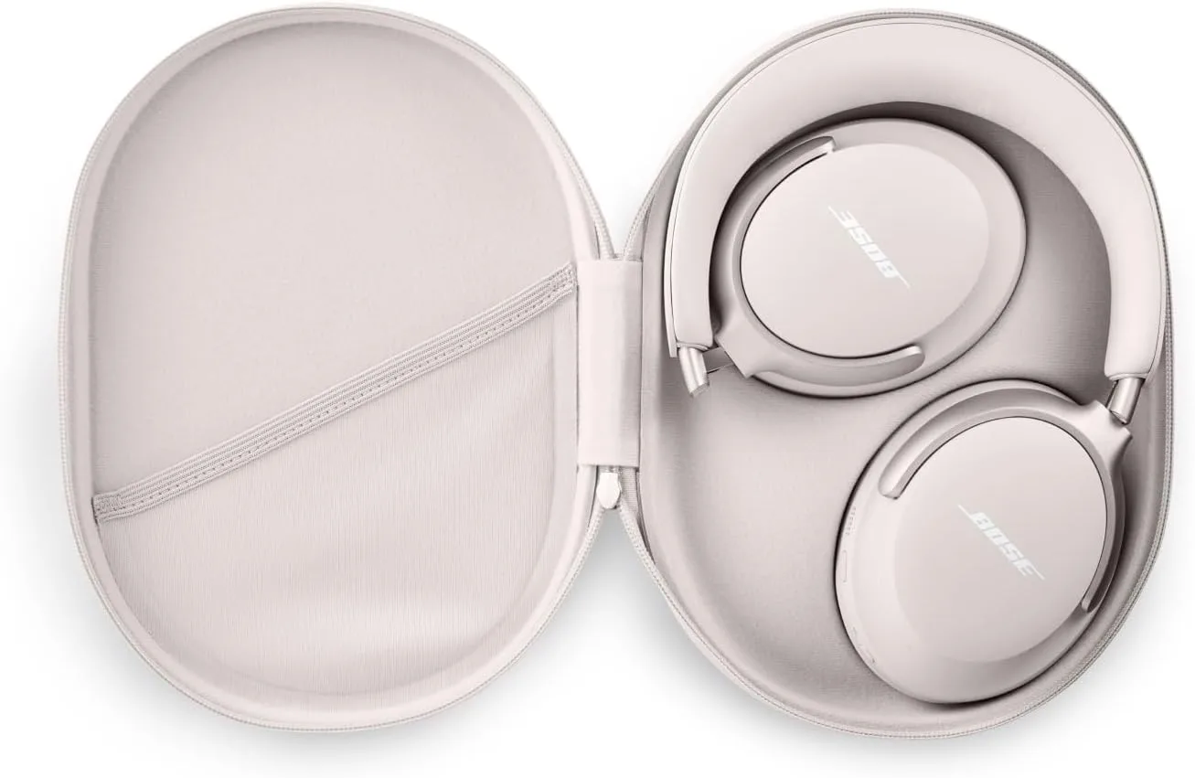Bose QuietComfort Ultra Wireless Noise Cancelling Headphones with Spatial Audio, Over-The-Ear Headphones with Mic, Up to 24 Hours of Battery Life, White Smoke (Renewed)