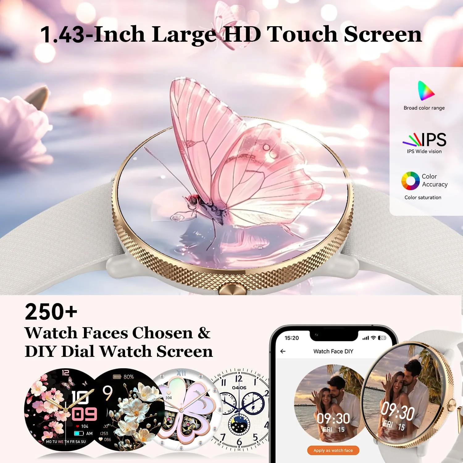Smart Watch for Women Fitness Tracker: Waterproof Bluetooth Call Answer/Make Smart Watches for Android/iPhone Digital Women Smartwatch Activity Pedometer Heart Rate Monitor 120+ Sports Model