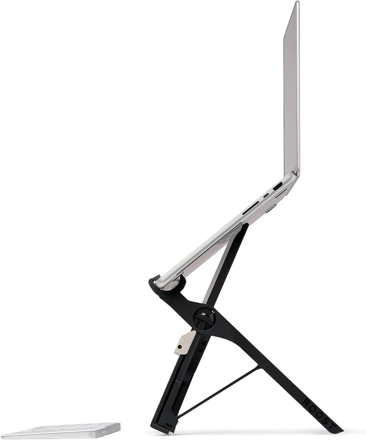 Roost V3 Plus - Ultra Portable and Adjustable Laptop Stand - Quick-Release Height Adjustment, 5 to 14 inch Screen Lift, Patented Rigid Folding Structure and Self-Adjustings Laptop Grips | Onyx Color
