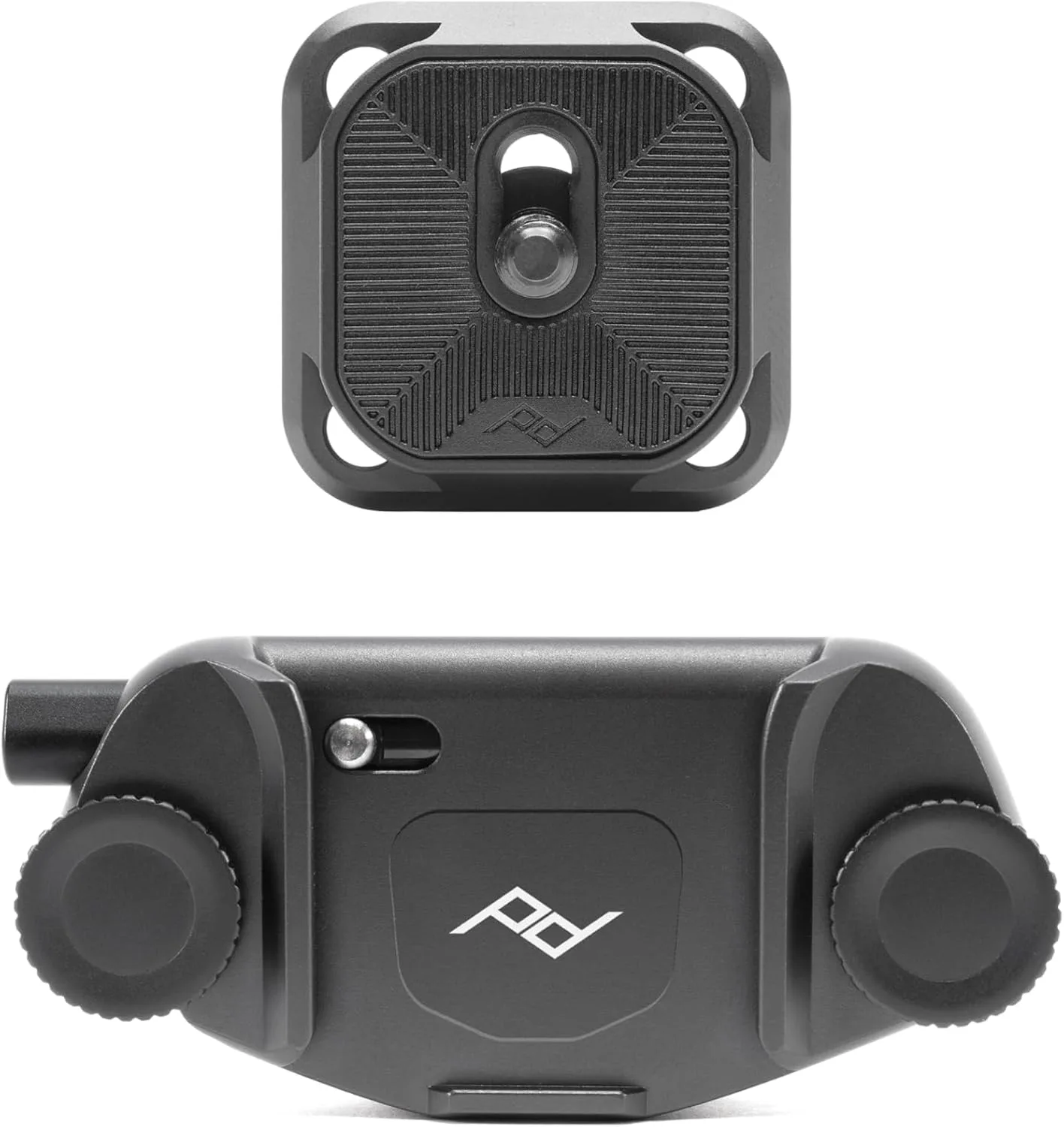 Peak Design Capture Camera Clip V3, Black with Plate, Holds DSLR, Compact and Point and Shoot Bodies, Secure, Stable and Accessible, Attaches to Straps and Belts, Quick Release, 200 lb Capacity