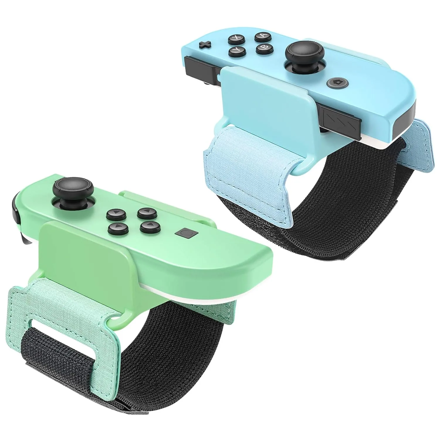 Brazaletes para Nintendo Switch Fastsnail para juegos de baile 2 unidades verde y azul