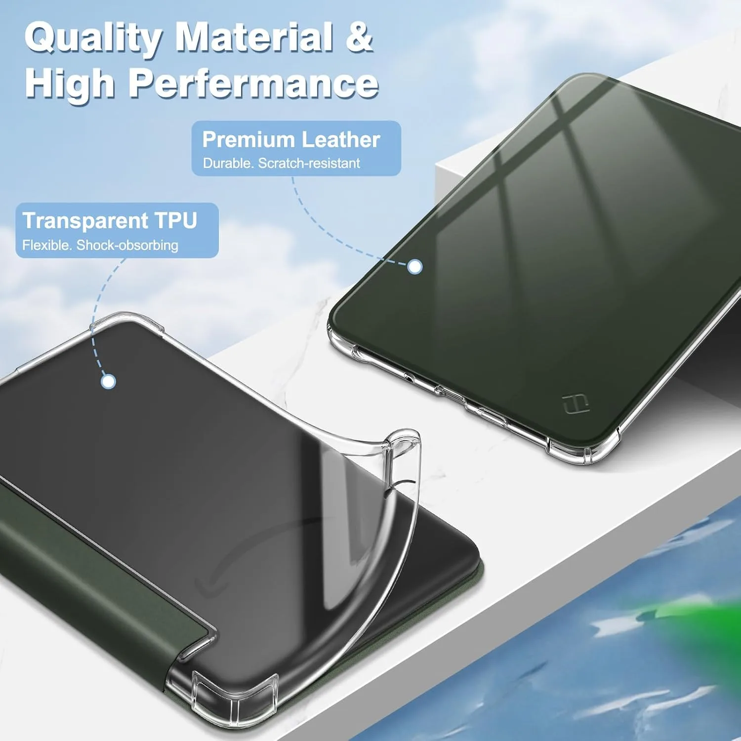 Fintie Slim TPU Case for 6" Kindle 11th Generation 2024/2022, Alpine Green
