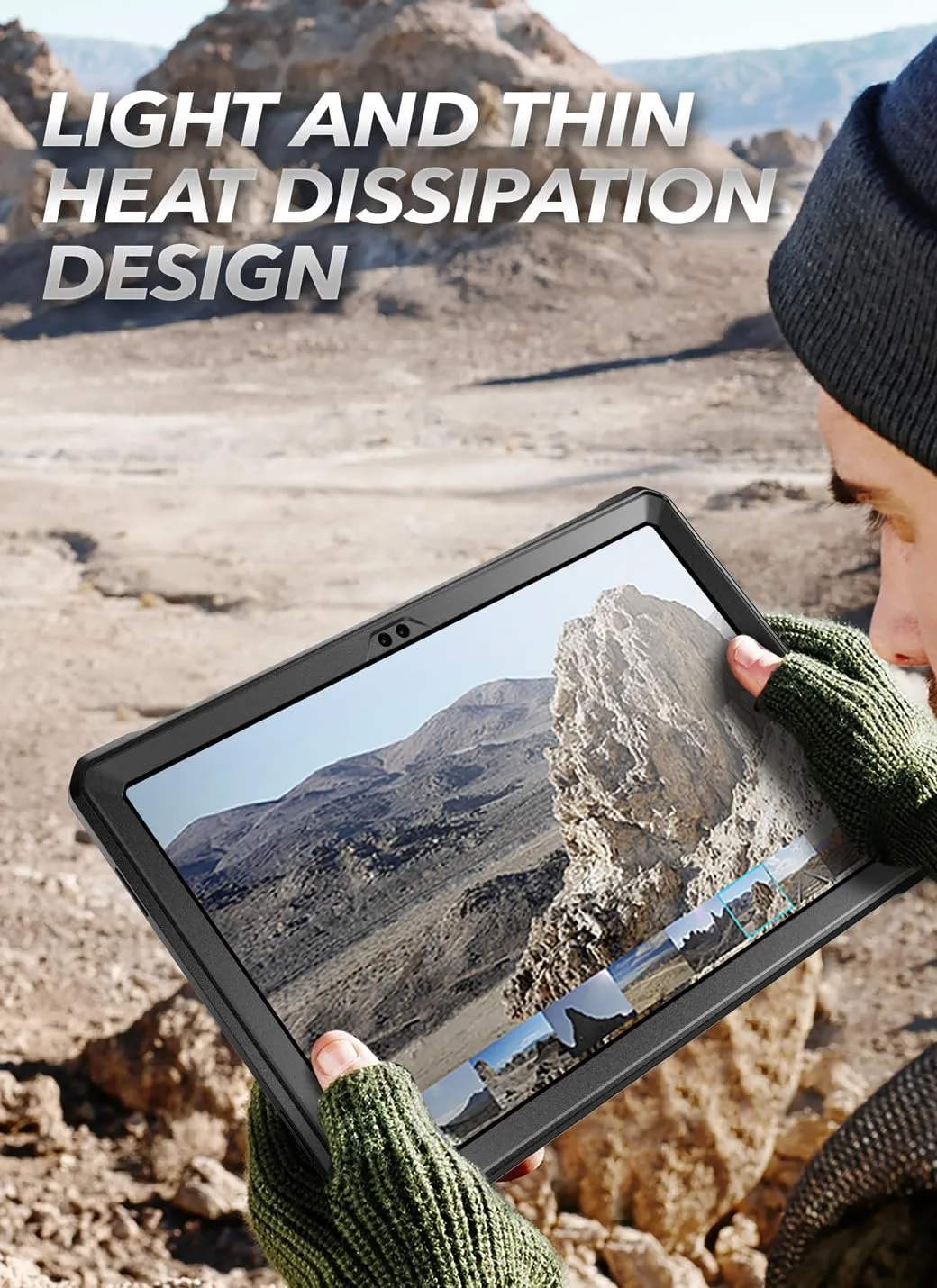 SUPCASE for Samsung Galaxy Tab A9 Plus Case 11" 2023 with Kickstand, Black