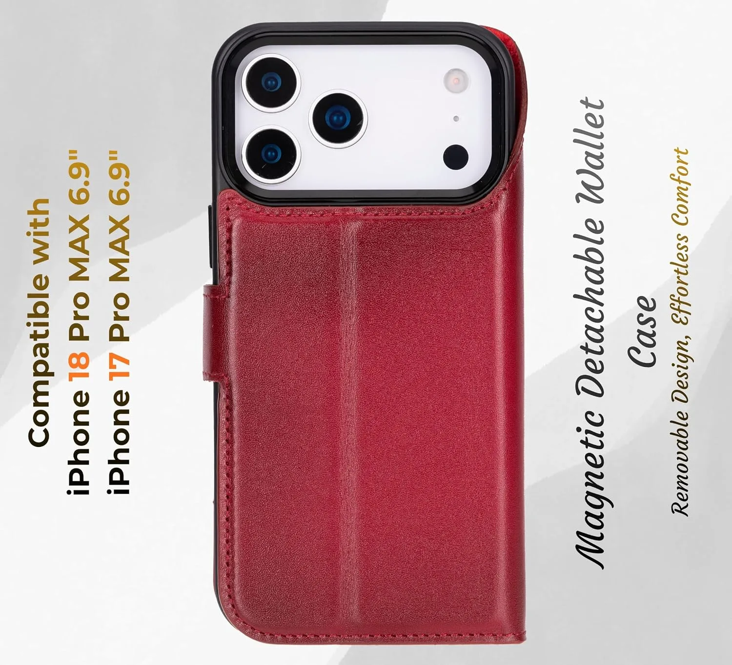 VENOULT Wallet Case for iPhone 18/17 Pro MAX, Magnetic Detachable