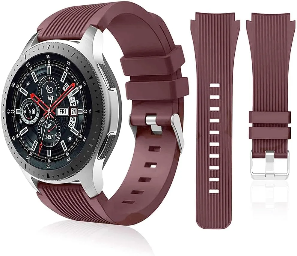 HSWAI Compatible with Samsung Galaxy Watch 46mm Bands/Gear S3 Frontier, Classic Watch Bands/Galaxy Watch 3 Bands 45mm, 22mm Soft Silicone Bands Bracelet Sports Strap for Men & Women.