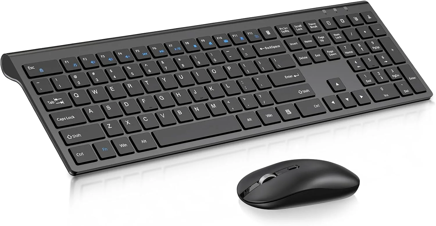 cimetech Full Size Wireless Keyboard and Mouse Combo - Grey