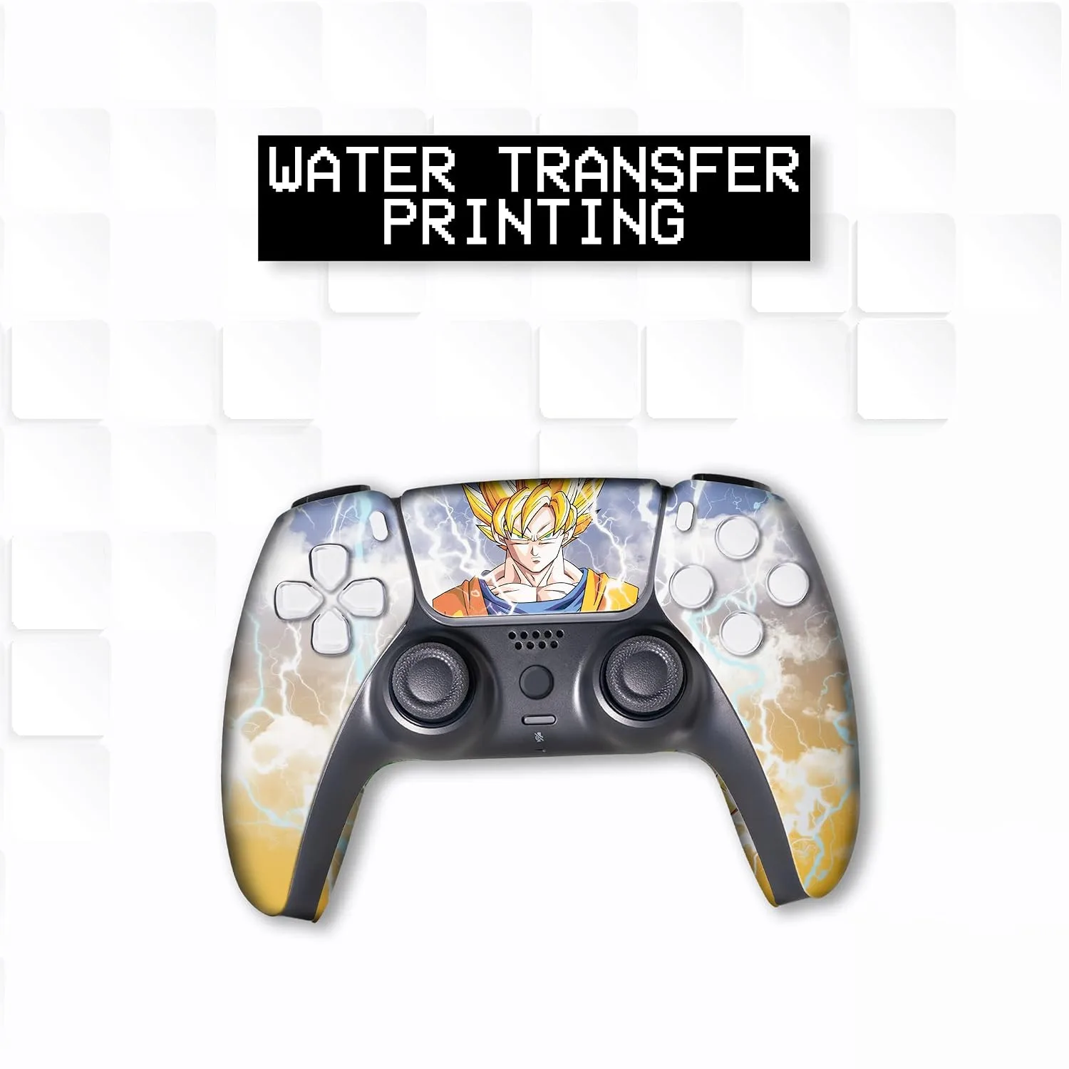D. B. Z. Go-Ku Custom PS-5 Controller Wireless compatible with Play-Station 5 Console by BCB Controllers | Proudly Customized in USA with Permanent HYDRO-DIP Printing (NOT JUST A SKIN)