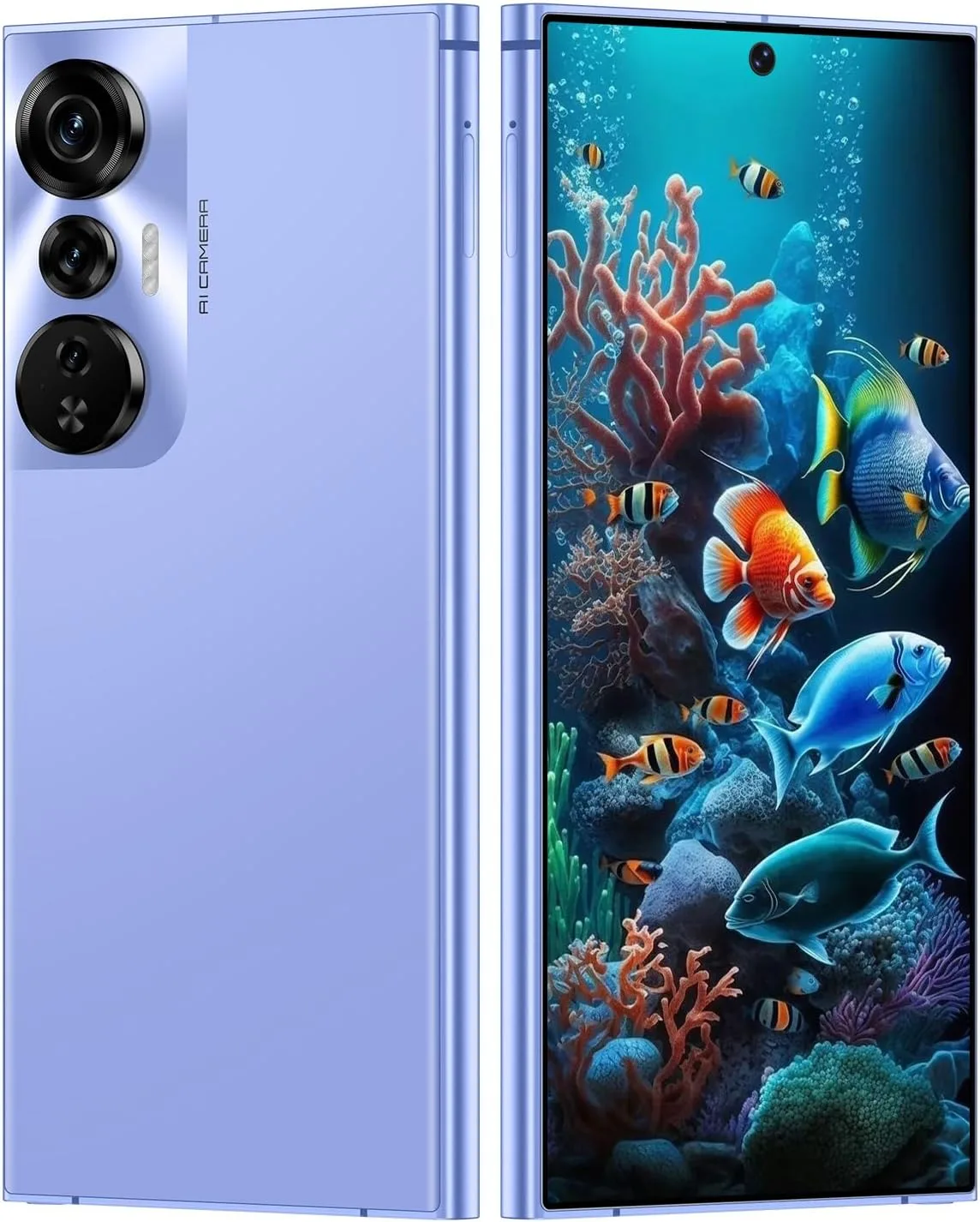 Unlocked Cell Phones Smartphone Android 13 Phones 8+256GB/6.8" HD Screen/Dual SIM/108MP+48MP Camera/6800 mAh/Built-in Pen (Purple)