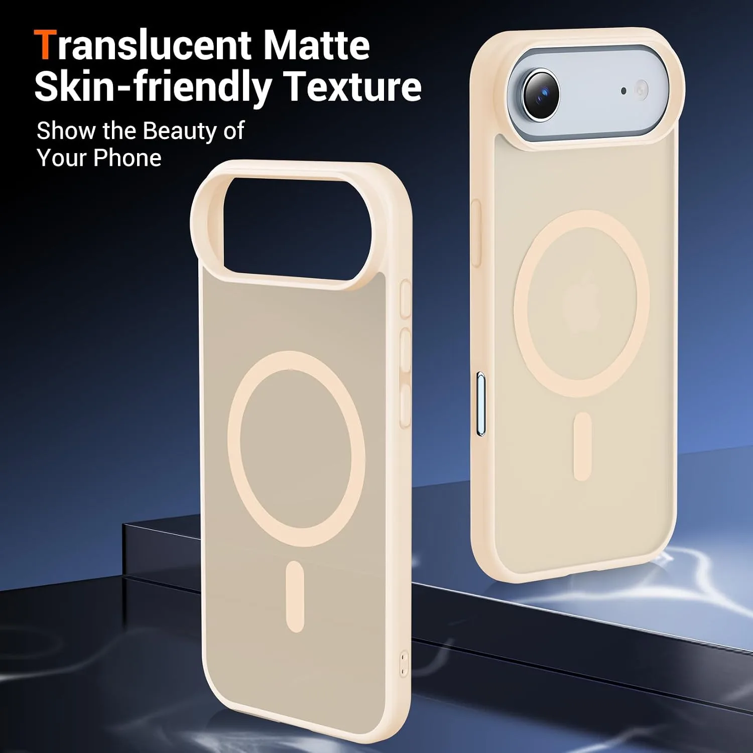 Temdan for iPhone AIR Case with Screen Protector Beige