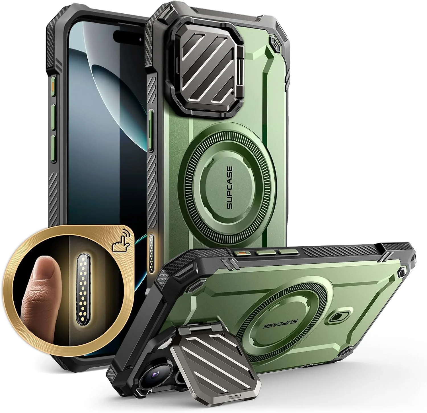 SUPCASE for iPhone 16 Pro Max Case (6.9 inch)with Camera Cover Stand Guldan