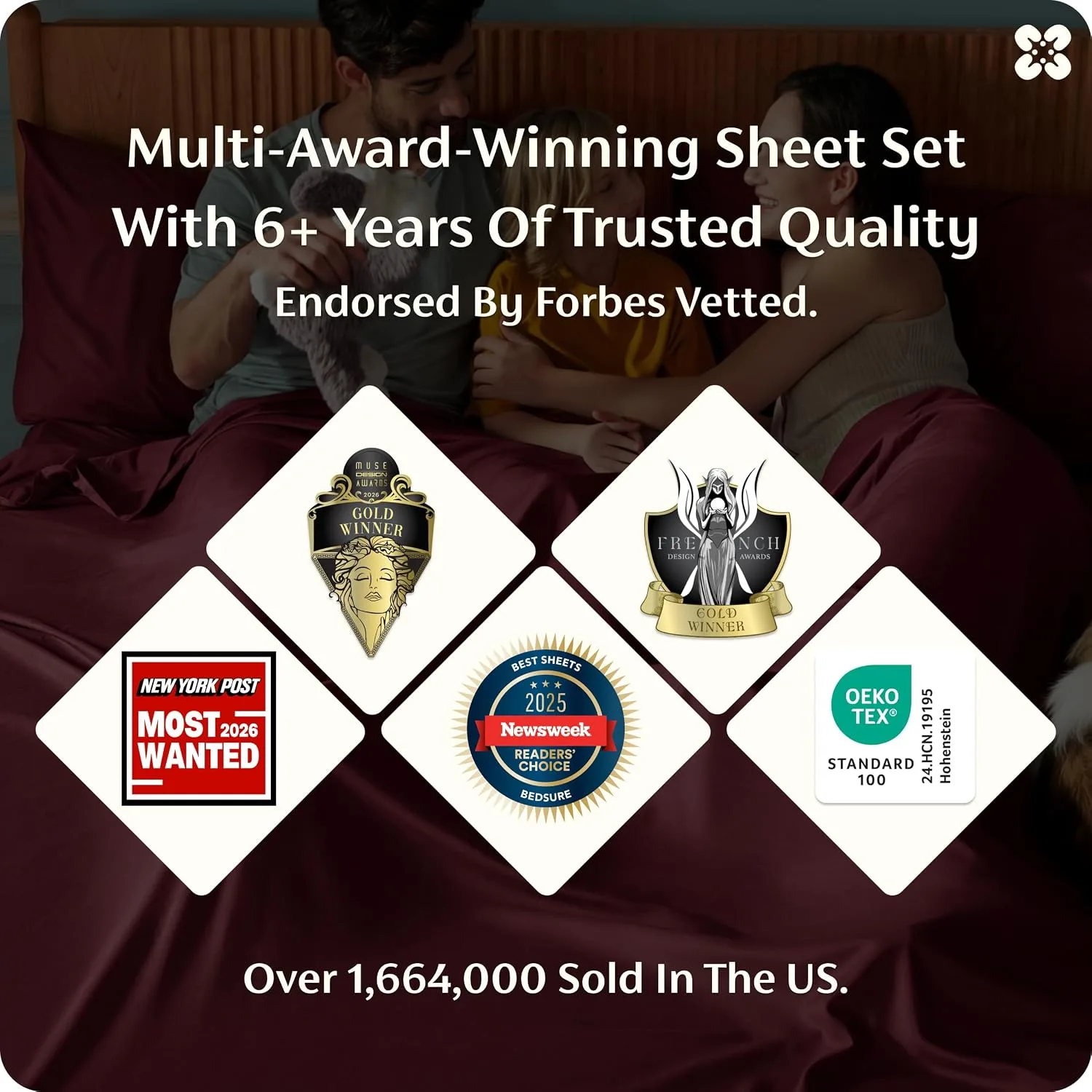 Bedsure PureWoven 100% Rayon Derived from Bamboo, Full Size Sheets, 4 PCS