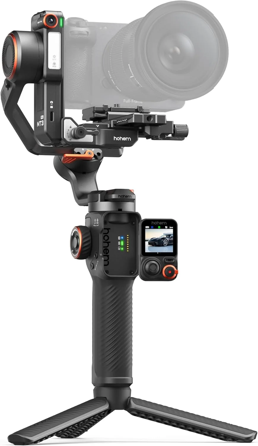 Hohem iSteady MT3 Pro 3-Axis Gimbal Stabilizer for Camera, AI Tracker with CCT/RGB Light, for Mirrorless/Pocket/Action Camera/Smartphone, Detachable Touchscreen Control, for Canon/Nikon/Sony/Fujifilm