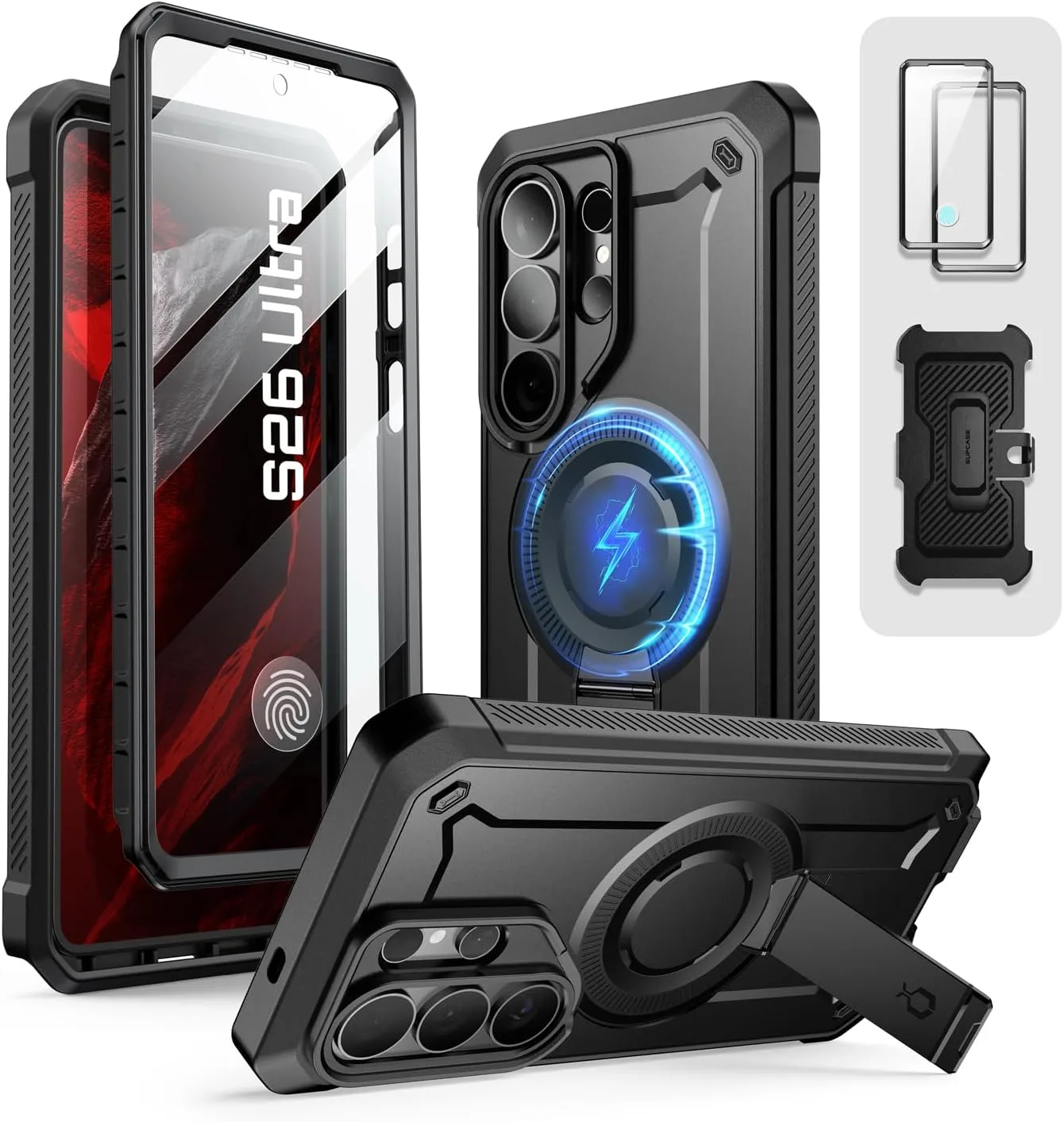 SUPCASE for Samsung Galaxy S26 Ultra Case with Built-in Stand, Black