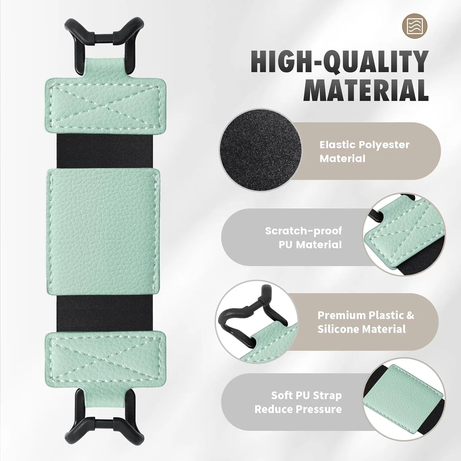 MoKo Soft Hand Strap for 6-8" Kindle eReaders Fire Tablet, Agave Green