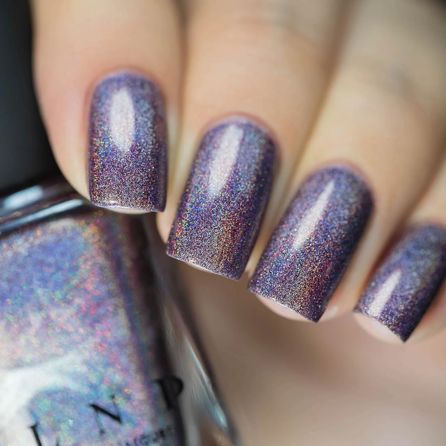 ILNP Charmed - Royal Plum Ultra Holographic Nail Polish, Chip Resistant Manicure, Non-Toxic, Vegan, Cruelty Free, 12ml