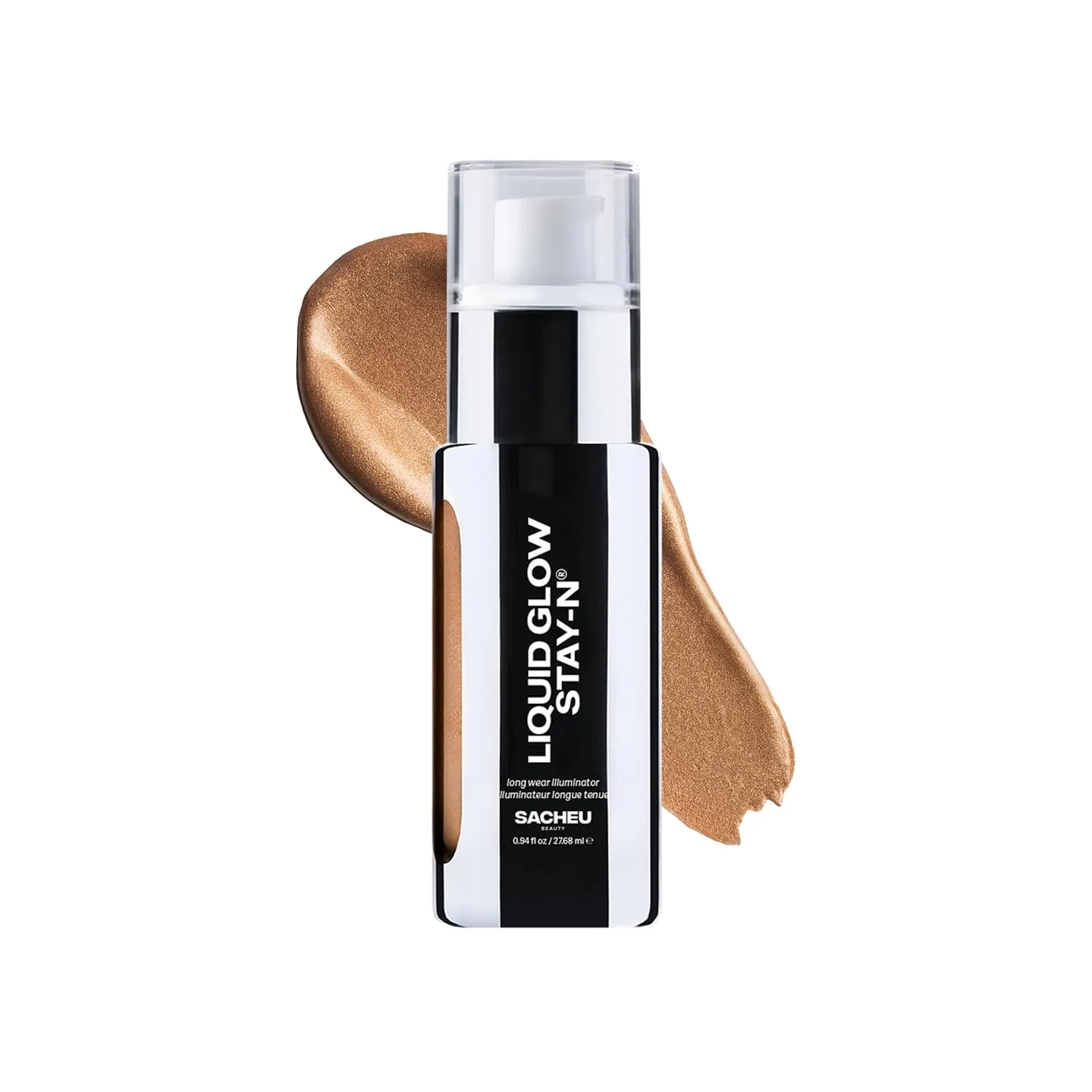 Sacheu Liquid Glow STAY-N Highlighter, Illuminator & Bronzer, Golden Hour