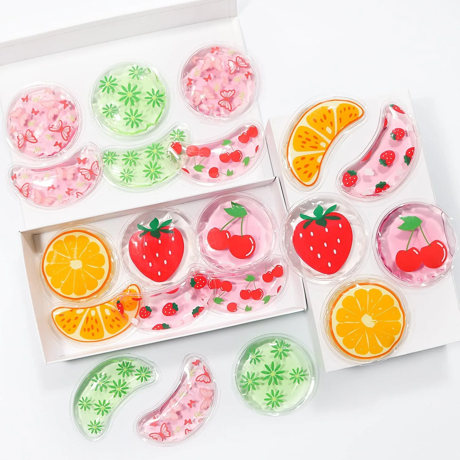 4PCS Gel Eye Ice Pack Set Reusable, Cold and Hot Compress for Eyes