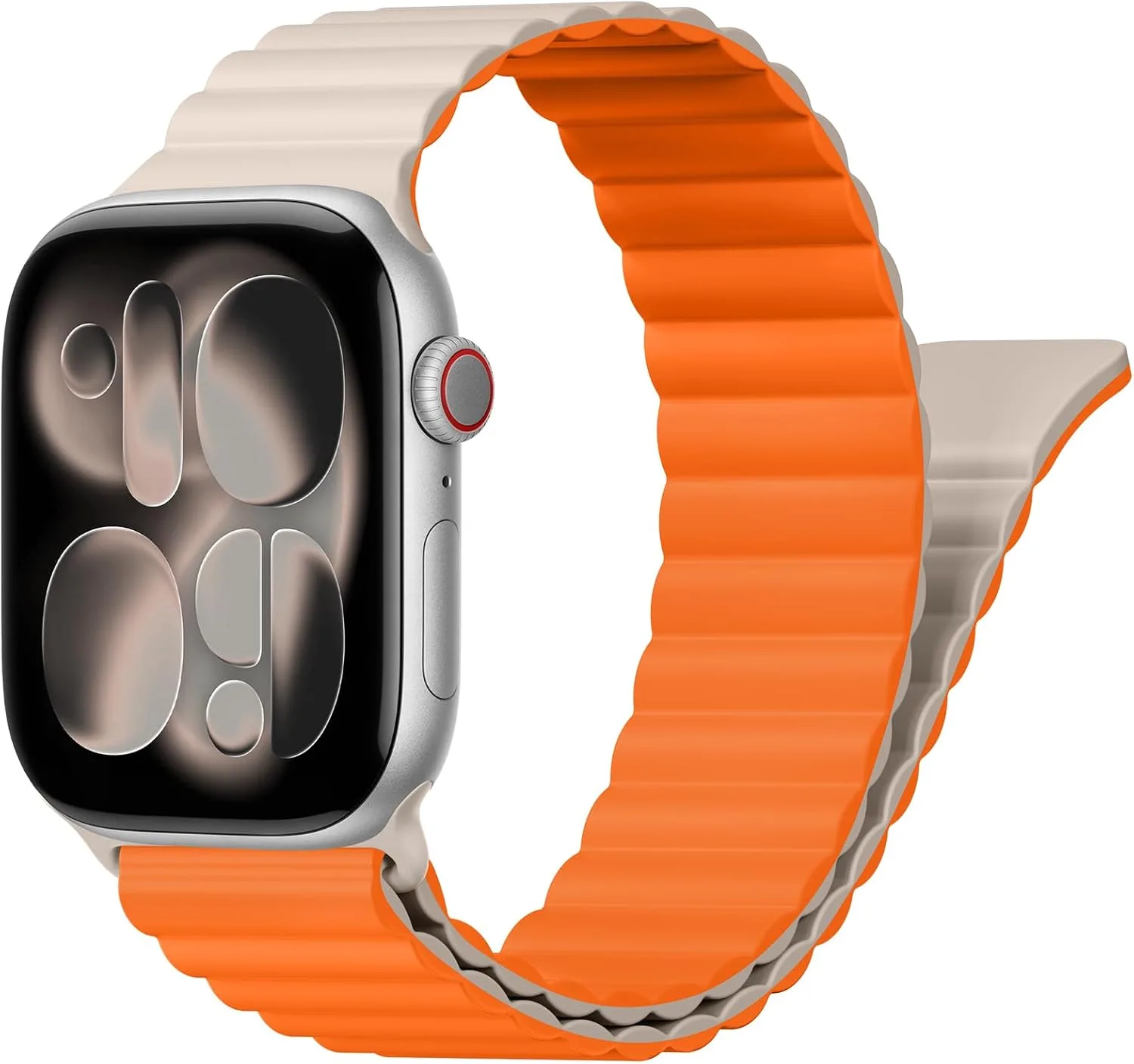 Correa magnética deportiva para Apple Watch 38-49mm BXUXOHS silicona
