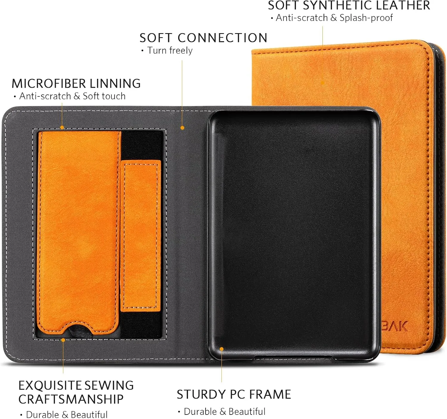 CoBak Case with Stand for for 6" Kindle (2024 & 2022, 11th Gen)