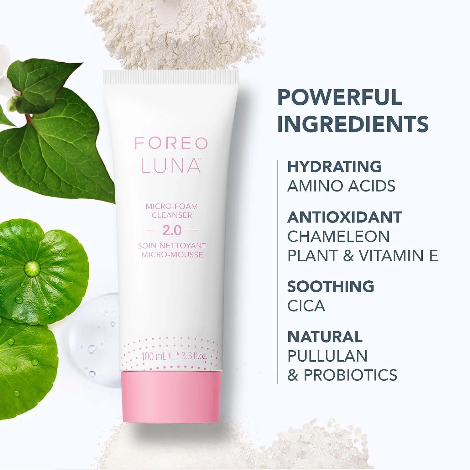 FOREO Luna 4 go Cleansing Brush + Luna Micro-Foam Face Cleanser 2.0 Bundle