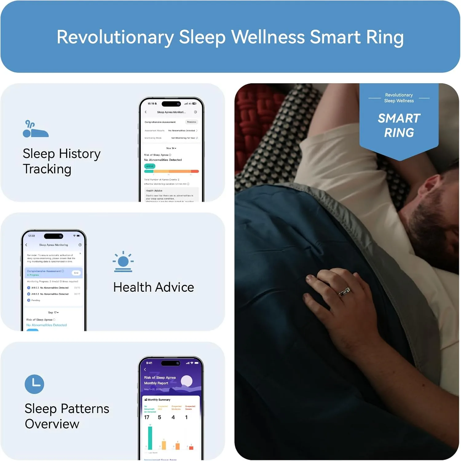 RingConn Gen 2 Smart Ring - Sleep Apnea Monitoring(Rose Gold, Size 10)