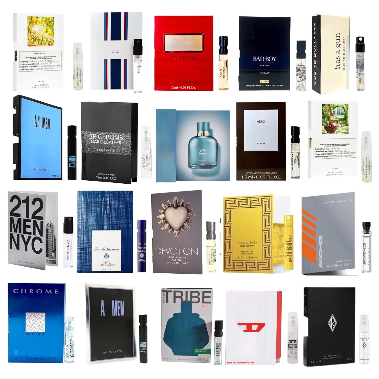 Infinite Scents Cologne Samples for Men - 10 Designer Fragrance Brands