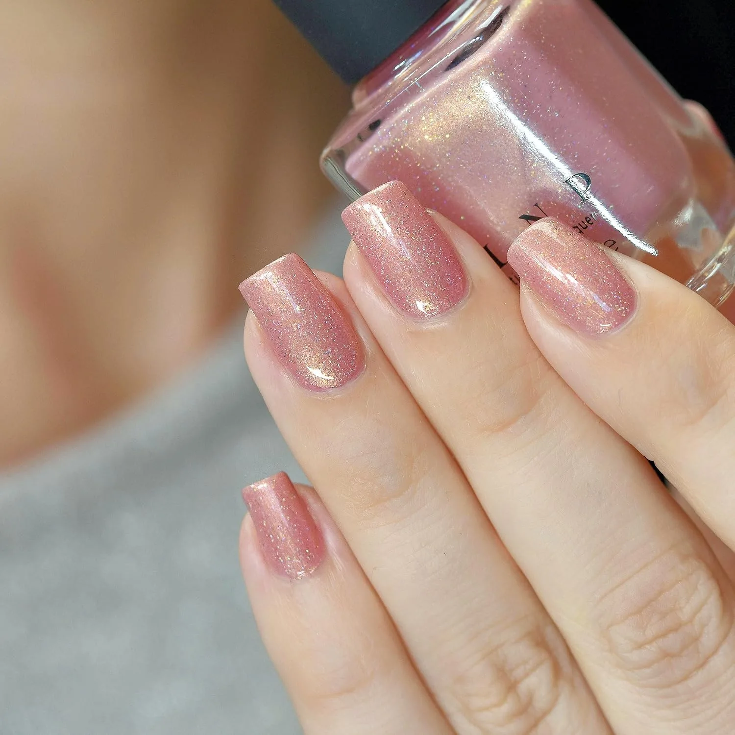 ILNP Bliss - Soft Pink Holographic Nail Polish