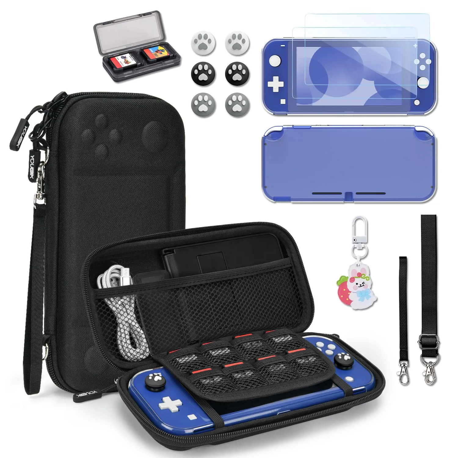 Younik Switch Lite Case, 14 in 1 Accessories Kit for NS Switch Lite (2019)