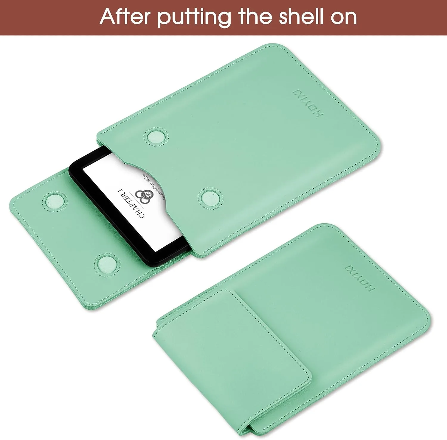 HoYiXi Universal Sleeve Case for 6.8",7" Paperwhite/Colorsoft/Signature Edition 2025 & 2021 Compatible 6.8" Kobo Clara HD/Pocketbook/Tolino Protective Case for 6.8'' 7'' ebook Reader, Green