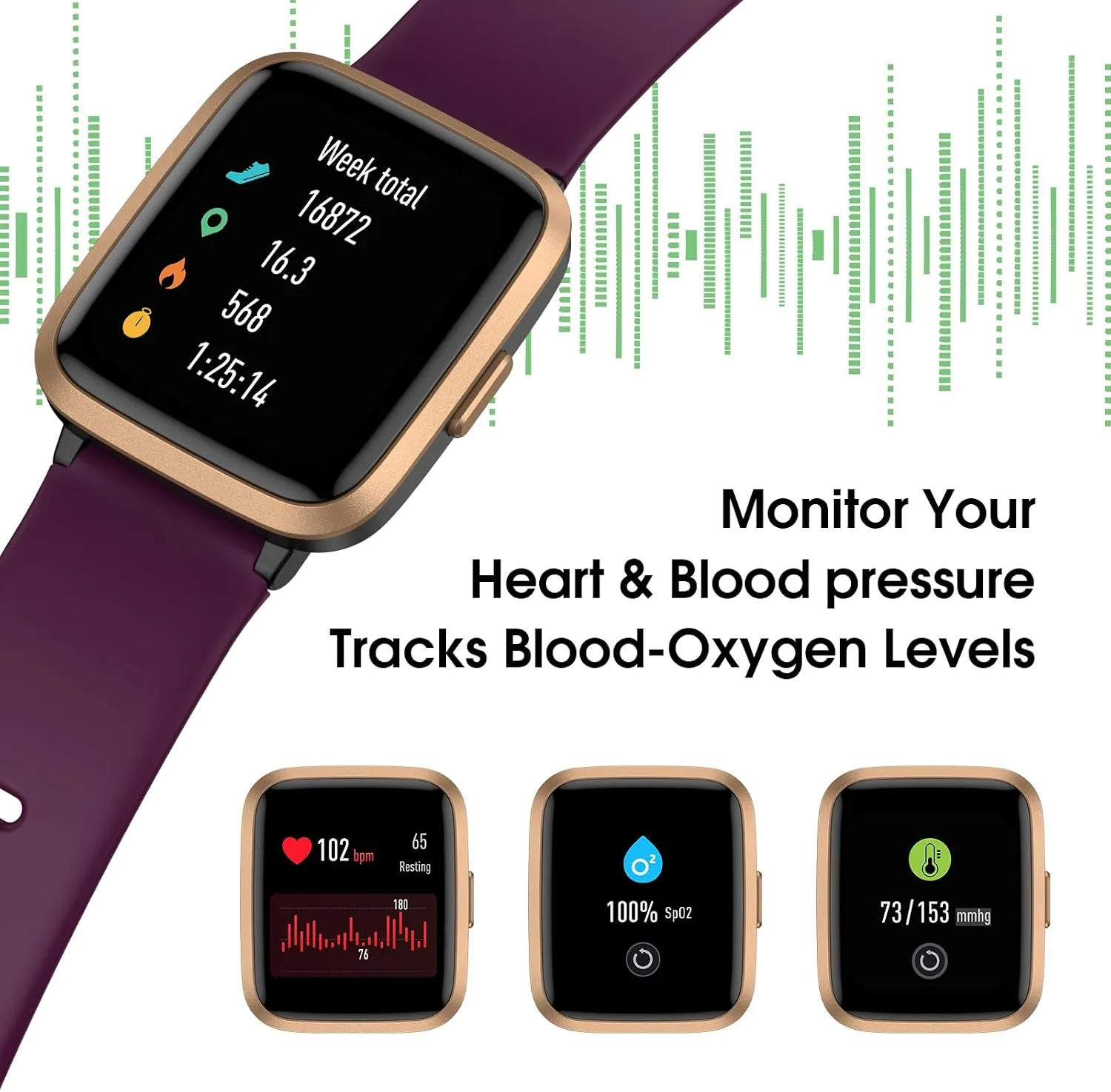 Smart Watch Fitness Tracker No APP No Phone Needed, Step Counter Watch