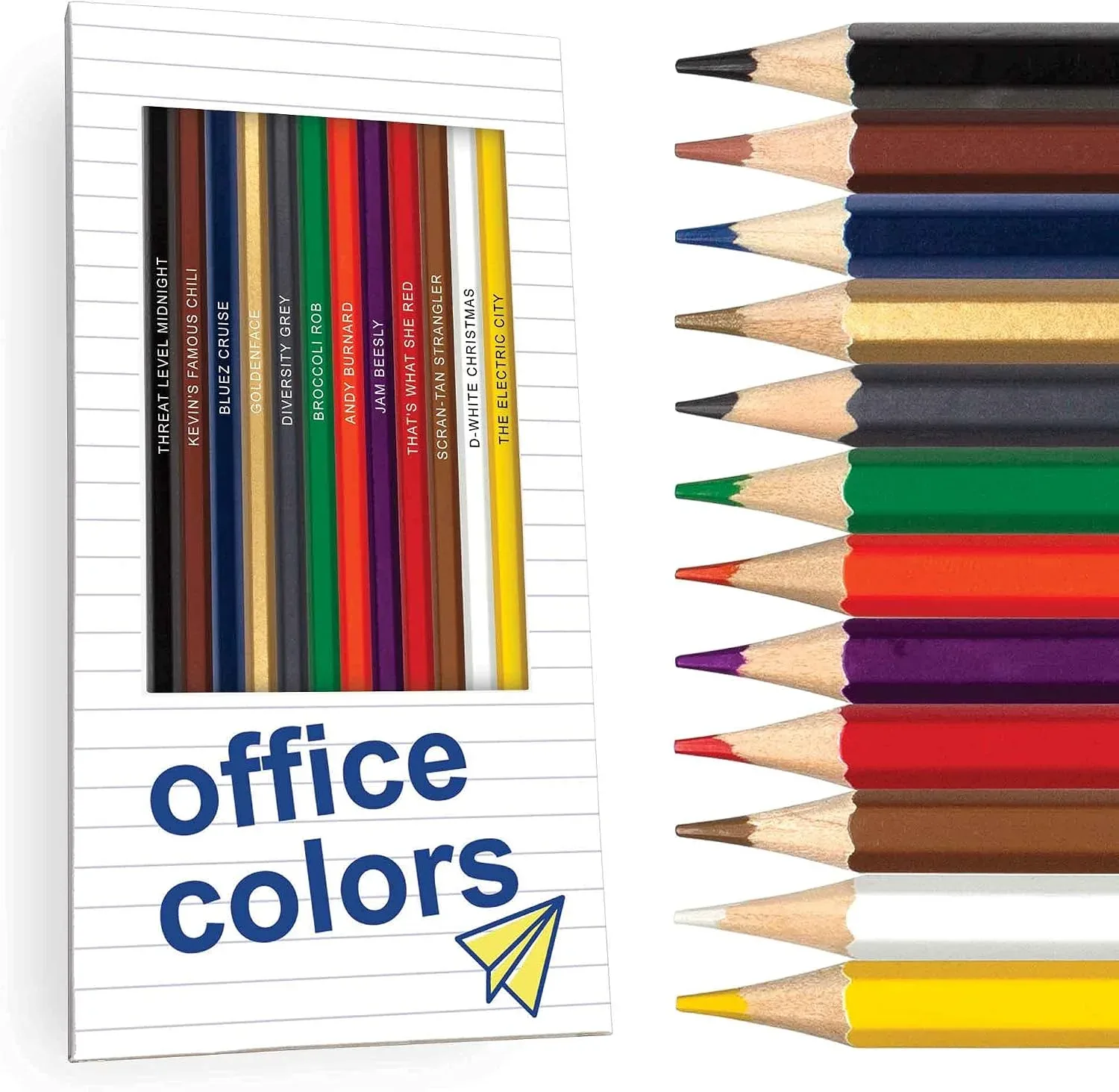 Pun Labs Workday Wonders Colored Pencil, 12 Humor Office Art Pencils