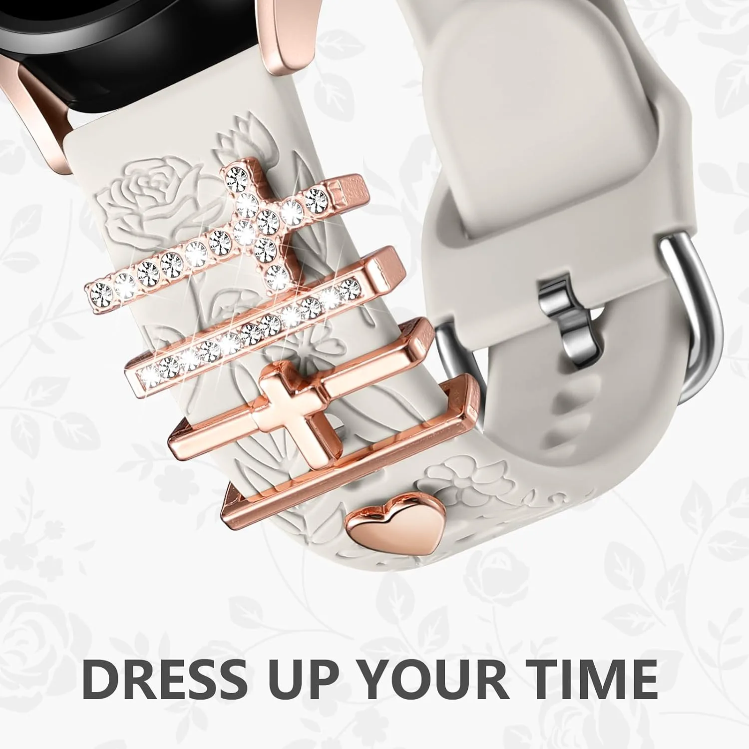 DaQin Flower Engraved Band Compatible with Samsung Galaxy Watch 7 Bands