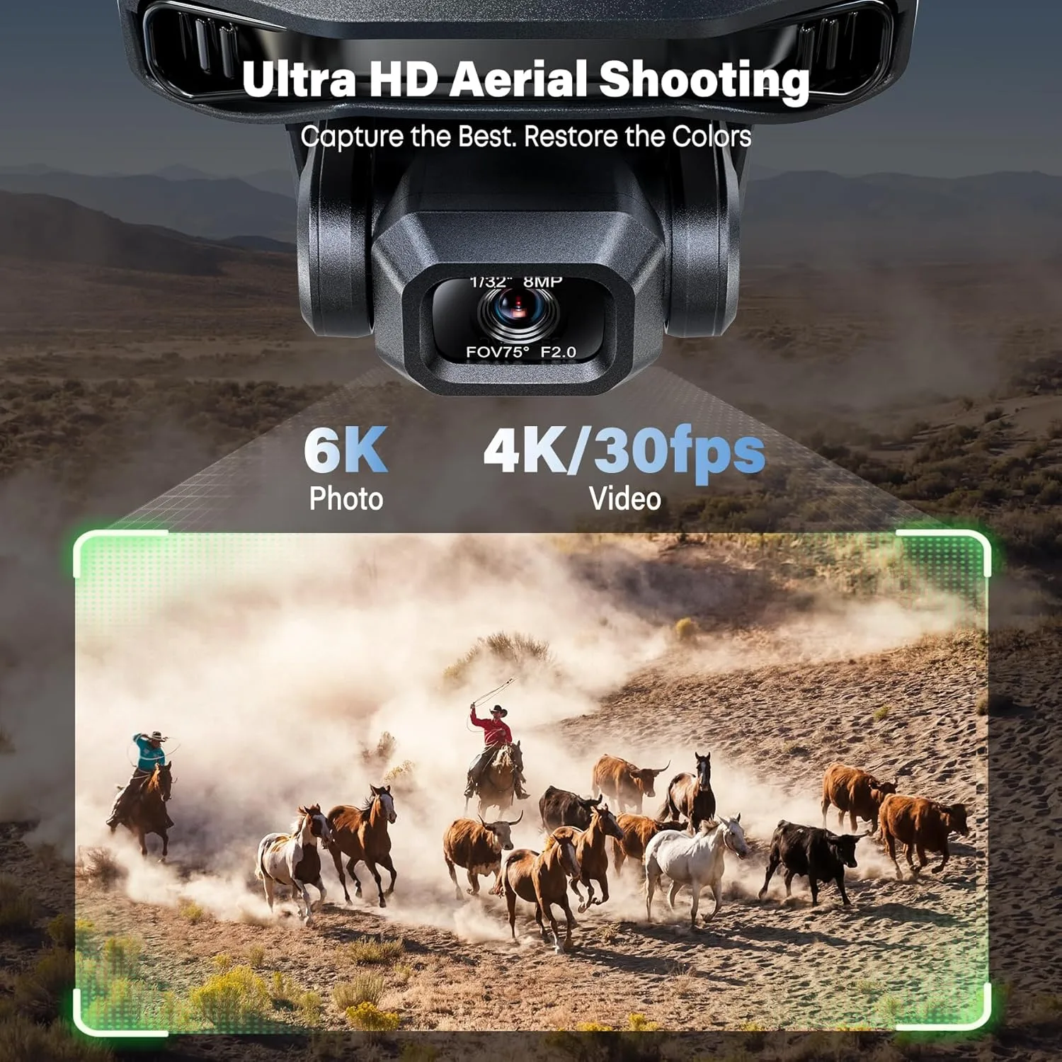 Bwine F7GIM 4K Video 6K Photo Drones with Camera for Adults 3-Axis Gimbal．