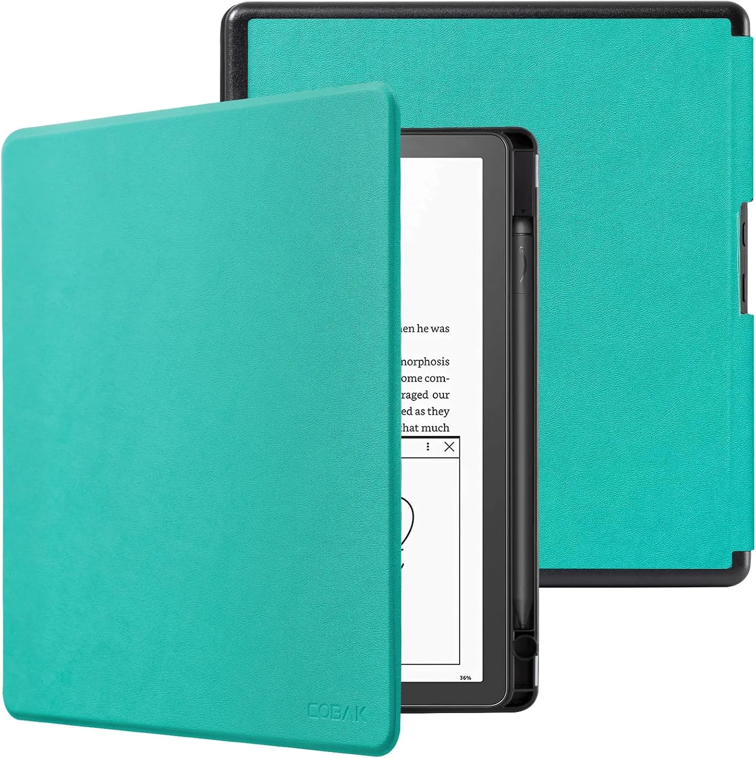 CoBak Case for Kindle Scribe - All New PU Leather Cover with Auto Sleep Wake Feature for Kindle Scribe 10.2" 2022 & 2024 Released with Pen Holder