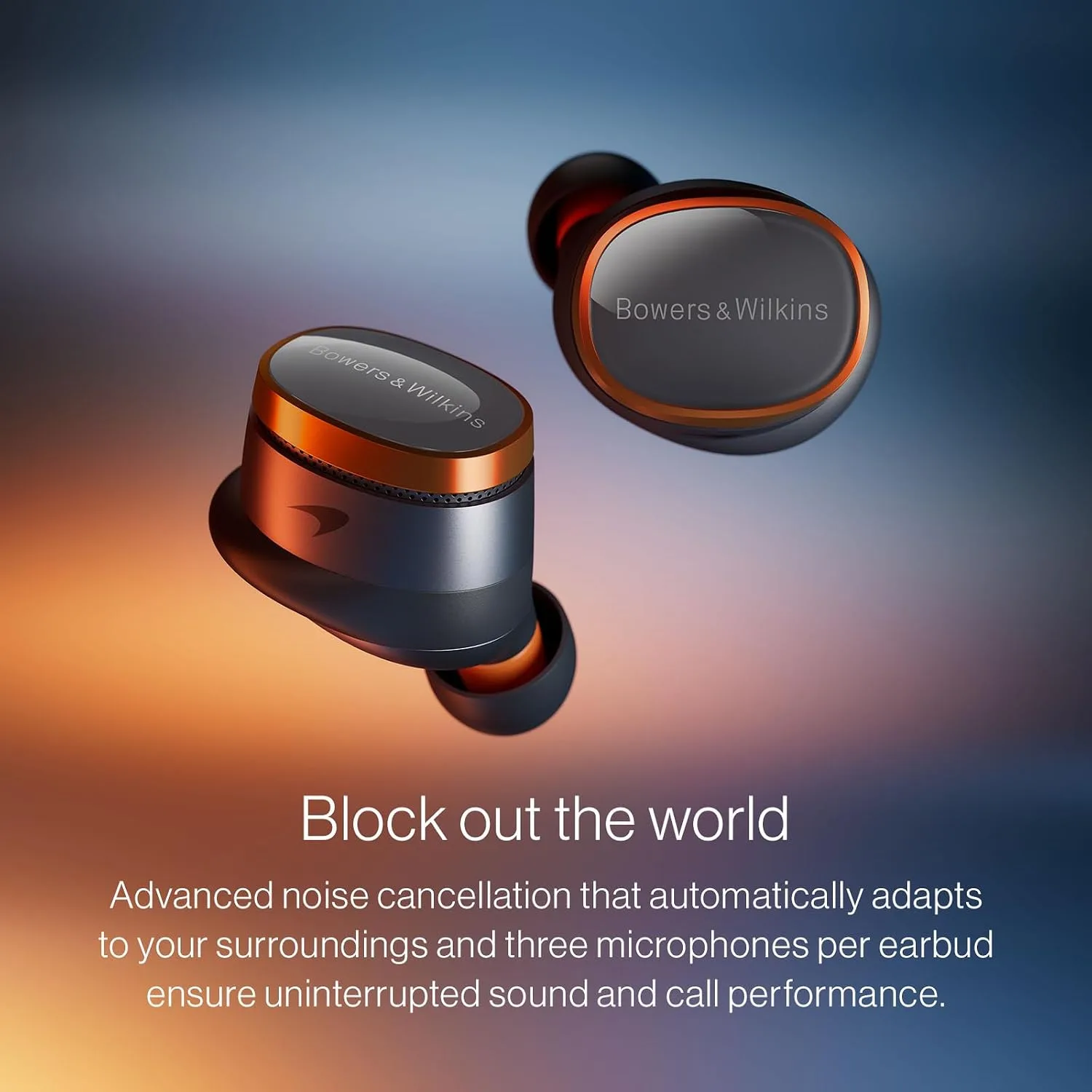 Bowers & Wilkins Pi8 McLaren Edition Wireless Earbuds with 3 Built-in Mics