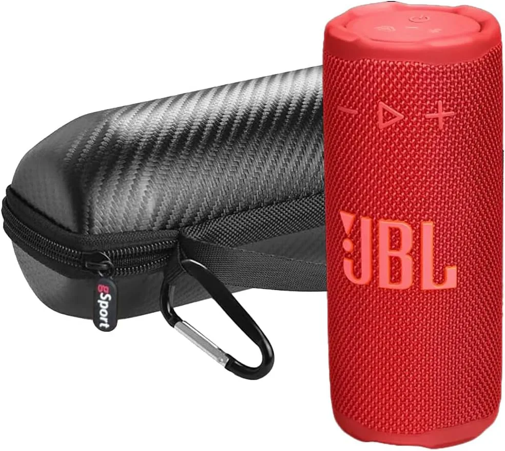 JBL Grip Compact Portable Bluetooth Speaker Bundle with gSport Case (Red)
