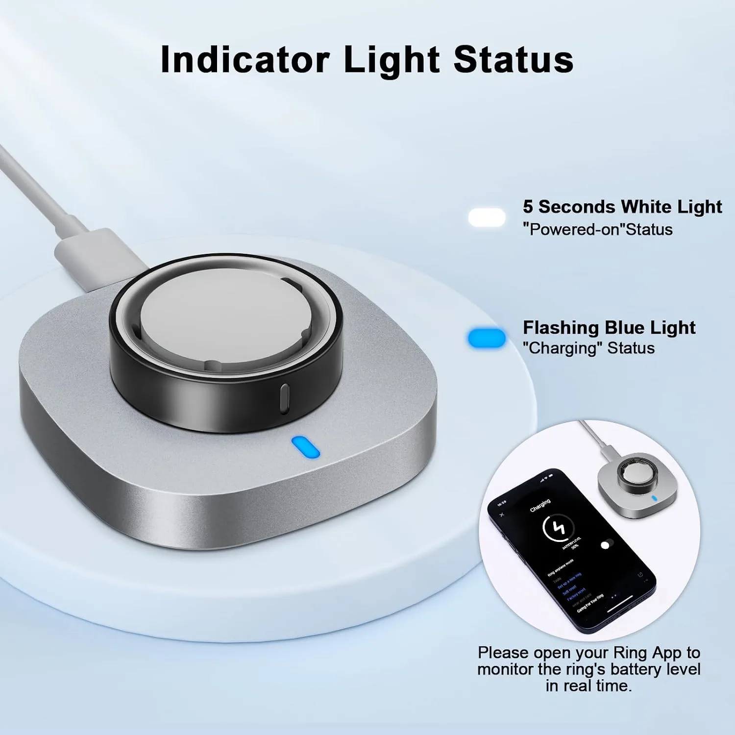 ZOOROO Charger Compatible with Ring Gen 4 Size 4