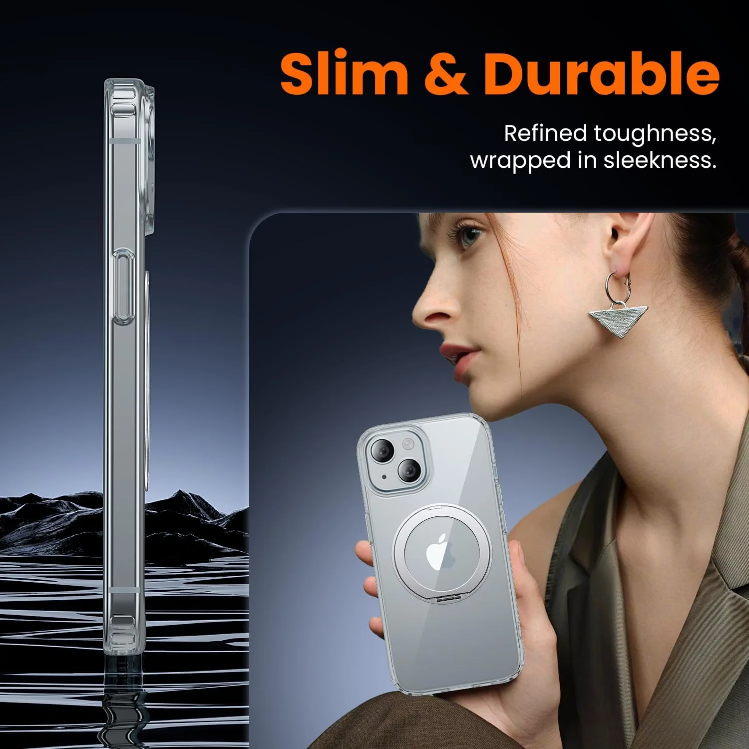 toushion 3 in 1 for iPhone 15 Plus Case Stand