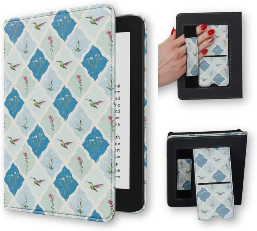 Lash Next Door Hummingbird Haven Kindle 12th Gen & Colorsoft Case, Strap