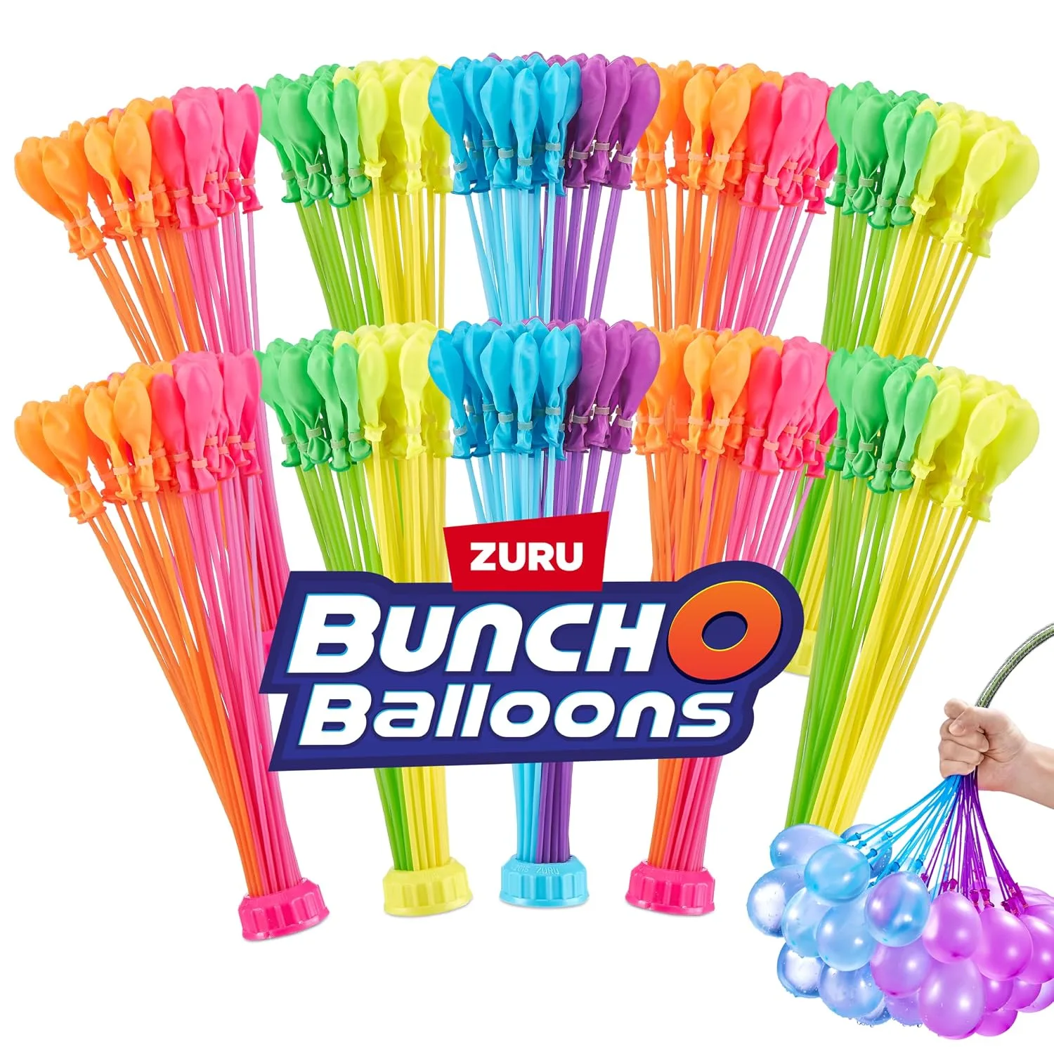 Bunch O Balloons Original Bunch O Balloons Tropical Party 330+ Rapid-Filling Self-Sealing Water Balloons (Amazon Exclusive 10 count, pack of 1) by ZURU Water Balloon for the Whole Family, Kids, Teens